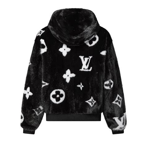 lv fur hoodie
